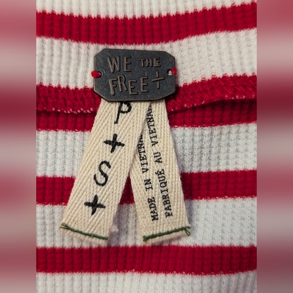 We The Free Red & White Striped Top - Picture 3 of 6